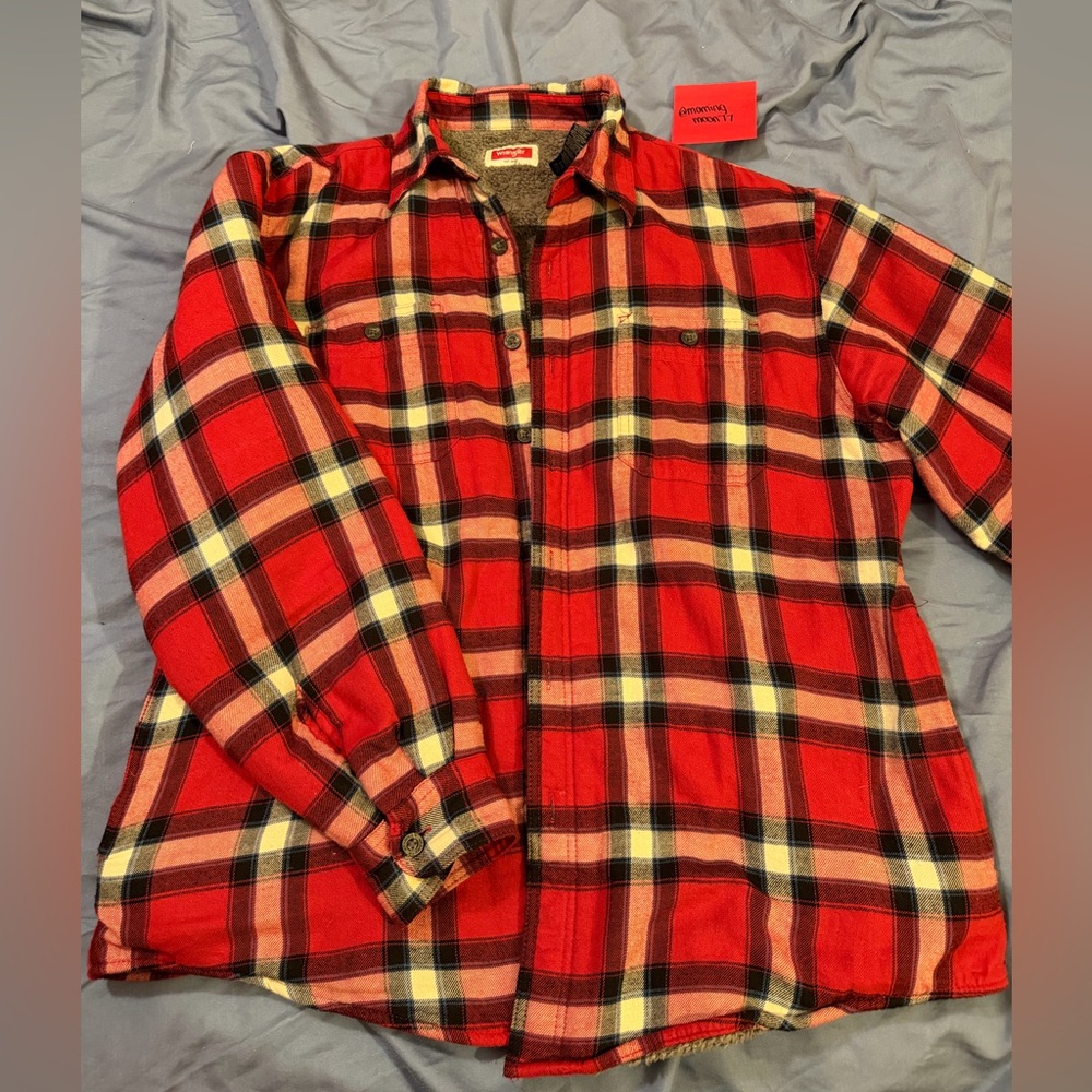 Wrangler Plaid Button-Up Flannel Jacket